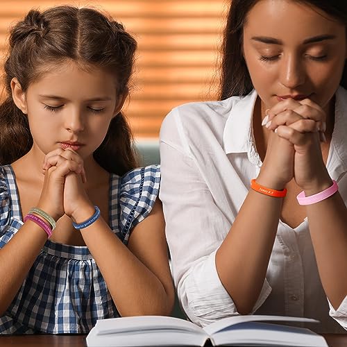 Estune 120 Pcs Bible Verse Bracelets Christian Wristbands, Rustic Color - color: Rustic Color
