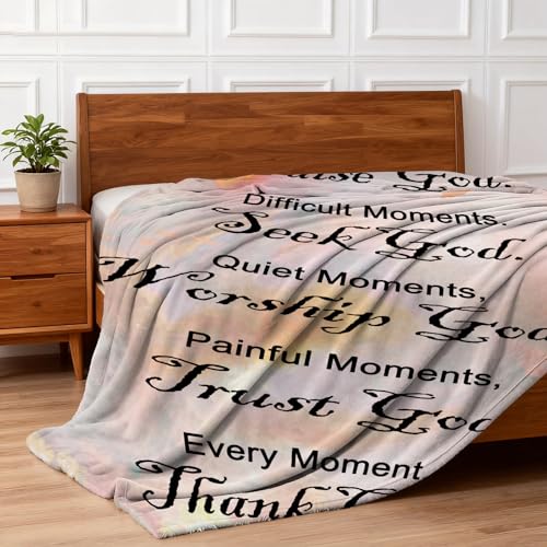 Christian Faith Inspirational Soft Throw Blanket - Religious and Spiritual Gift for Women/Men, Adults/Kids - Personalized 40"x60" - color: Bible1, size: 40" x 60"