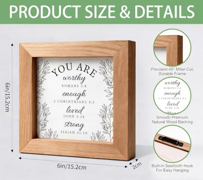 You Are Worthy Enough Loved Strong Bible Verses Wooden Sign - color: Worthy Romans65