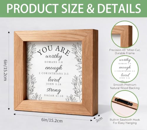 You Are Worthy Enough Loved Strong Bible Verses Wooden Sign - color: Worthy Romans65
