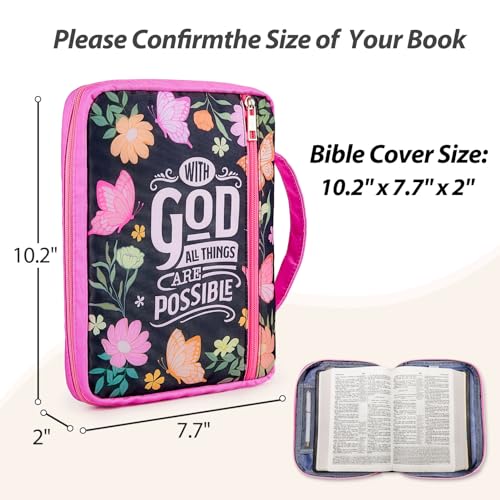 Pink Dino Bible Cover for Women