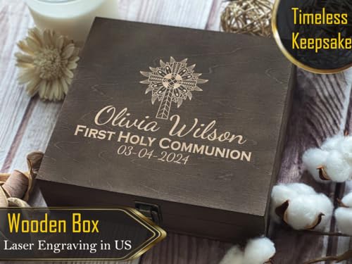 Personalized First Holy Communion Gift: Christian Engraving with Custom Name and Date - Sacred Keepsake for a Blessed Day