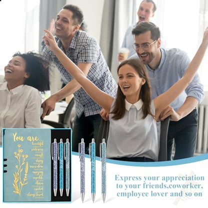 Affrolling 5 Pcs Christian Gifts for Women Church Religious Gifts A6 Bible Leather Notebook Pens with Box Prayer Journal for Men Bible Study Pastor's Wife Godmother Father(Blue) - color: Blue