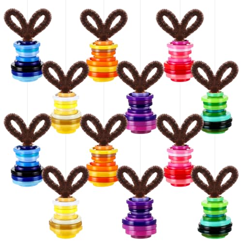 Soulchen 12 Sets Easter Craft Kit Bunny Button Ornament for Tree Bunny Make Your Own Button Pendant DIY Easter Craft Kits for Classroom Party Favor Home Decor - color: Pastel, size: Bunny