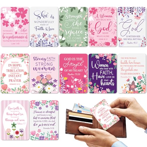 60 Pcs Faith Prayer Card for Women Bulk Christian Prayer Cards - color: Christian Women