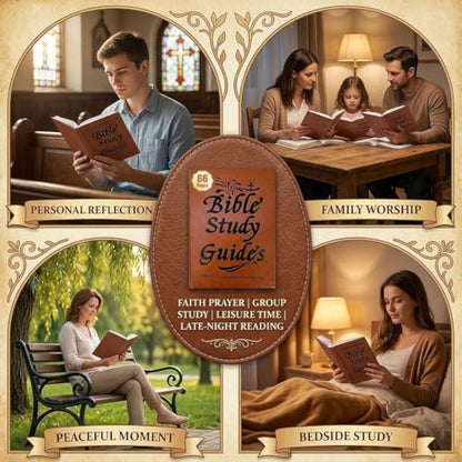 Bible Study Guide 66 Pages, Devotional Journal with Daily Scripture Quotes Journey Book, Prayer Journal, The Bible in a Year Devotional, Christian Bibles Study Guides for Women