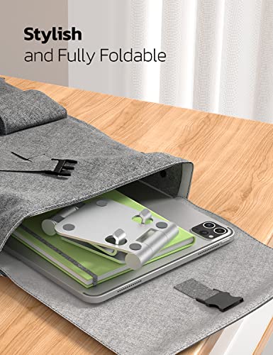 Nulaxy 2 Pack Aluminum Dual Folding Cell Phone Stanr for Desk, Silver - color: E-Silver