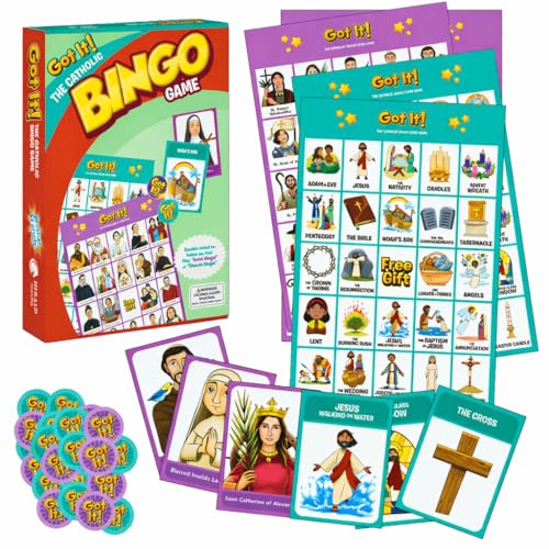 Got It! The Catholic Bingo Game - 2-in-1 Saints & Church Edition, Ages 6+