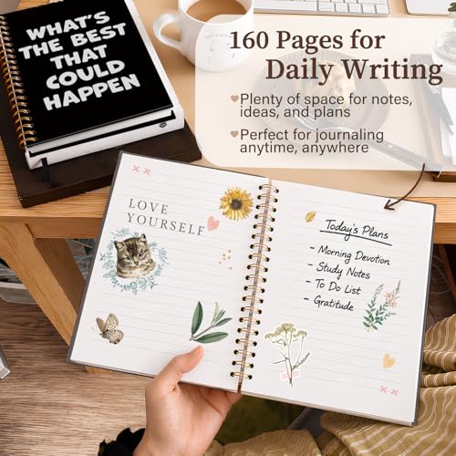 Enkvke Trendy Positive Affirming Notebook Journal A5, - color: What's the best that could happen-A5