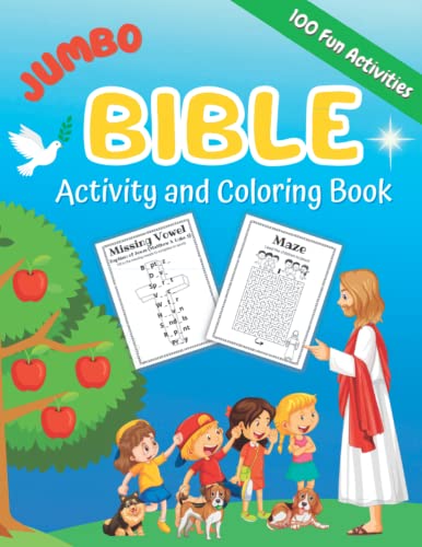 Jumbo Bible Activity and Coloring Book: 100 Christian activities and puzzles for kids