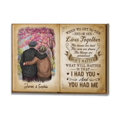 Ipplee Personalized Couples Canvas Together Forever Wall Art for Wife - color: Design22