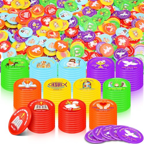 Eersida 120 Pcs Christian Coins Bulk Bible Verse Jesus Tokens, Stylish - style: Stylish