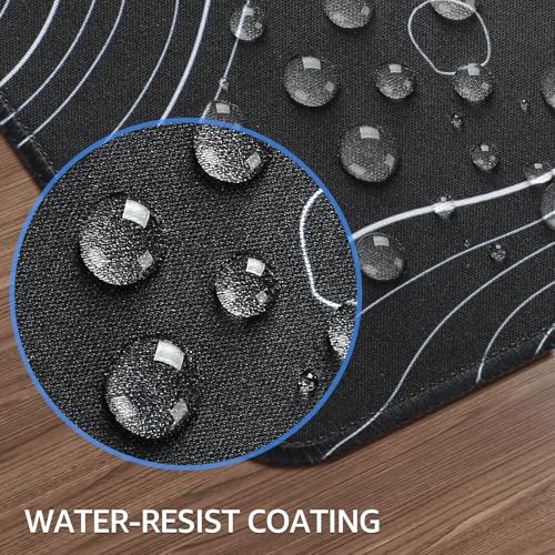 KTRIO Large Gaming Mouse Pad, 31.5 x 15.7 in, Black Topographic, XXL - color: Black Topographic, size: 31.5l X 15.7w Inches