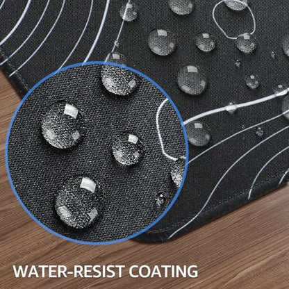 KTRIO Large Gaming Mouse Pad, 31.5 x 15.7 in, Black Topographic, XXL - color: Black Topographic, size: 31.5l X 15.7w Inches