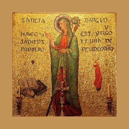 CafePress St Brigid of Ireland Memory Keepsake Jewelry Box, 5"x5"x3.75"