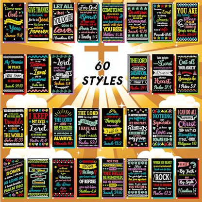 Estune 240 Pcs Bible Verse Cards bulk with Full Scripture, Vivid Style - style: Vivid Style