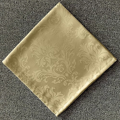 SASTYBALE Jacquard Cloth Napkins Square 20 x 20 Inch Sets of 4, Gold - color: Gold, size: 20" x 20" (Set of 4)