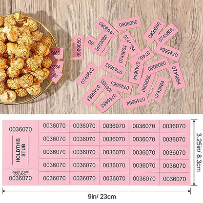 Kosiz 2000 Sheets Raffle Ticket 25 Bid Chinese Auction Tickets, Light Red - color: Light Red