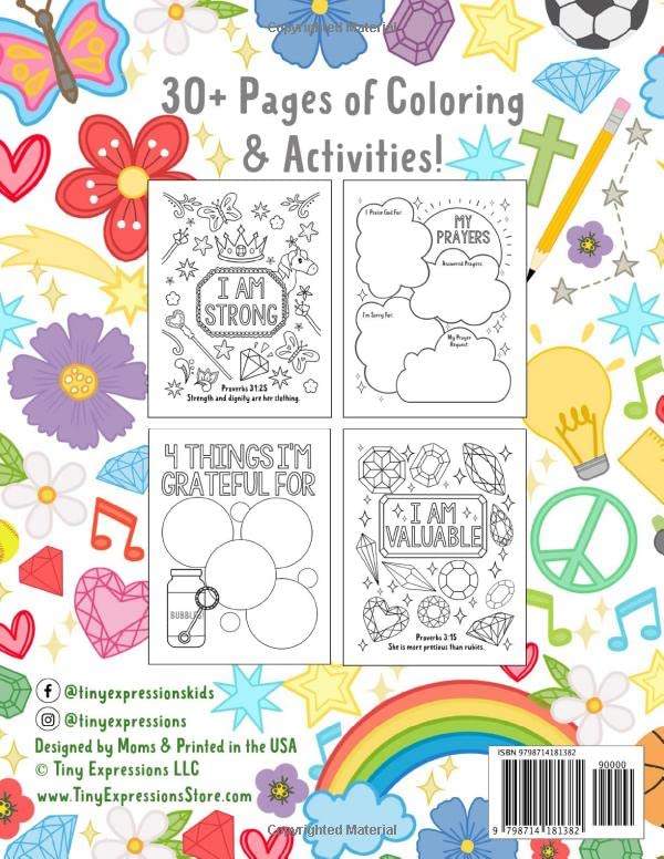 A Coloring & Activity Book for Girls: God Made Me Special!: 30 Pages of Bible Verses and Christian Images for Kids to Color