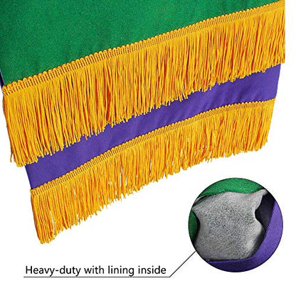 GraduatePro Set of 3 Reversible Parament Set Light Green Purple with Embroidered Cross IHS - color: Parament Set-light Green/Purple