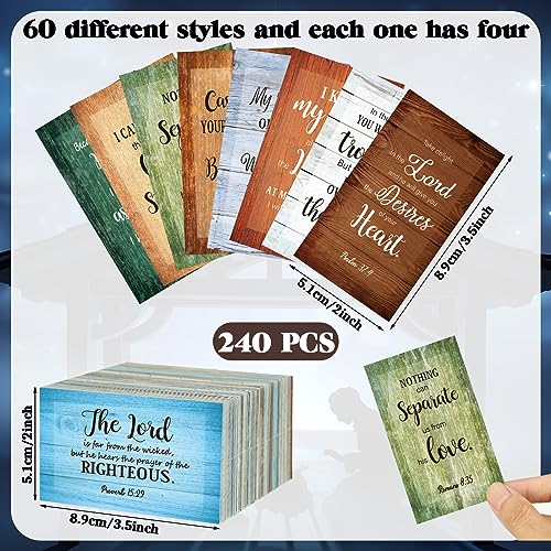 Estune 240 Pcs Bible Verse Cards bulk with Full Scripture, Classic Style - style: Traditional