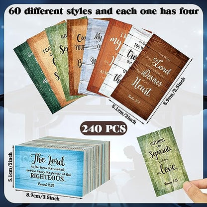 Estune 240 Pcs Bible Verse Cards bulk with Full Scripture, Classic Style - style: Traditional