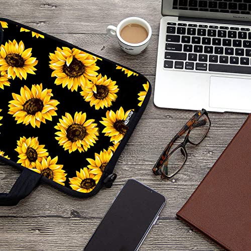 RICHEN 10 inch Messenger Bag Carrying Case with Handle Accessory Pocket Fits 7 to 10-Inch Laptops/Notebook/Kids Tablet (7-10.2 inch, Sunflowers) - color: Sunflowers, size: 7-10.2 inch