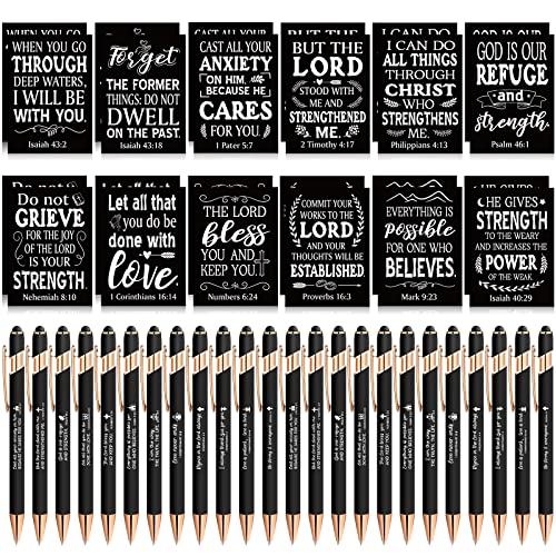 Estune 48 Pcs Christian Notebook Pen Set, Bible Gifts Bulk, Classic Style - style: Classic Style