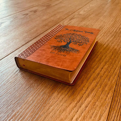 STARKENBURG COMPANY Personalized KJV Family Tree Study Bible, Custom Engraved Bible, Wedding Gifts, Christian Gifts