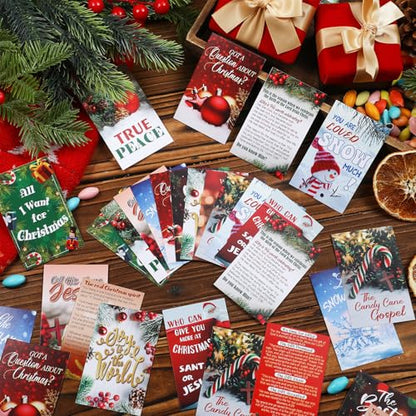 Marspark 240 Pcs Christmas Christian Gospel Tracts, Bible Cards with Verse - style: Christmas