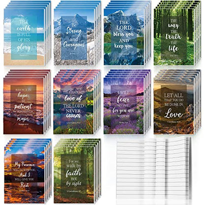 CHENGU 100 Pcs Bible Verse Notebook Christian Journals Bulk, Classic Style - style: Classic Style