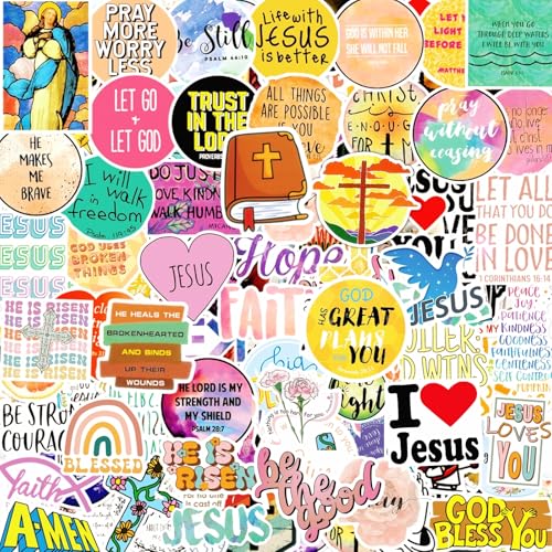 120 Pcs Inspirational Christian Stickers - Bible Verse Faith, Religious Jesus Motivational Stickers for Christmas, Easter Gifts - style: Christian Stickers 120Pcs