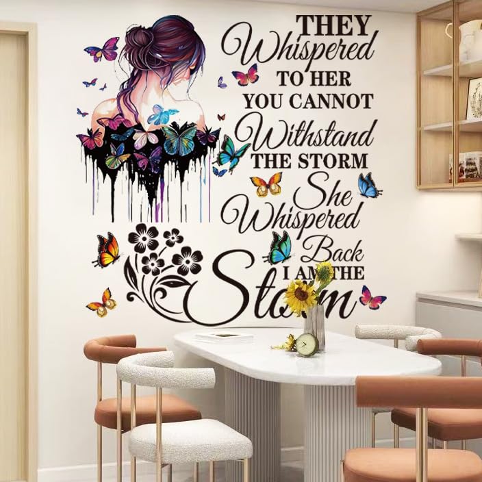 Vinyl Wall Decals Inspirational Quotes Wall Decals Peel and Stick Vinyl Motivational Wall Stickers Positive Lettering Wall Sticker for Living Room Bedroom - color: Inspirational 2