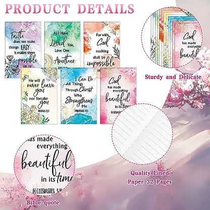 Colarr 24 Pcs Christian Women Gifts Bible Pens Notebooks, Flower - style: Flower
