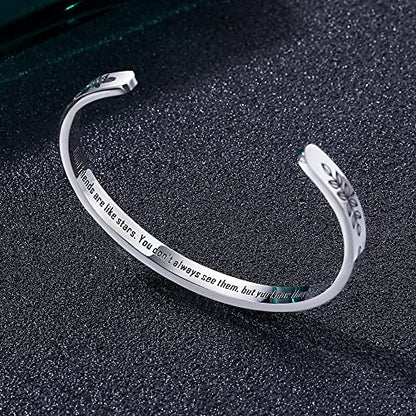 TONY & SANDY Cuff Bracelets for Women Teen Girls Best Friend Sister Mom Daughter Granddaughter Easter Birthday Mother's Day Christmas Stocking Stuffers for Teen Girls Women Jewelry - style: 0 - Friend Gifts - Good friends are like stars...you know they're