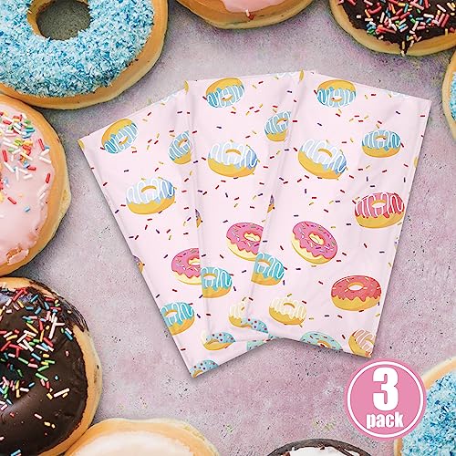 3Pcs Donut Tablecloth, Disposable Donut Party Decorations - color: Donut