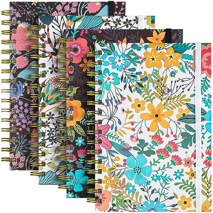 4 Pack Spiral Notebook, B5 Lined Journal for Women, College Ruled 160 Pages - color: 4pack, size: B5