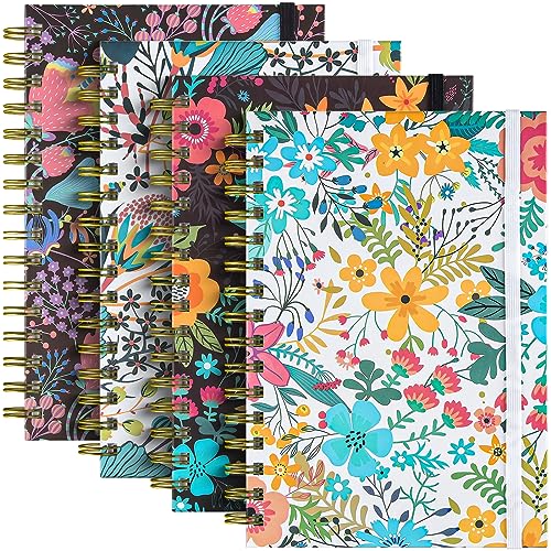 4 Pack Spiral Notebook, B5 Lined Journal for Women, College Ruled 160 Pages - color: 4pack, size: B5