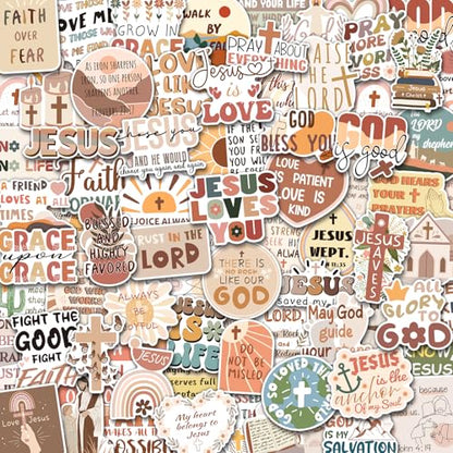 SigyoJeom 200PCS Christian Stickers, Boho Bible Verse & Jesus Faith Decals