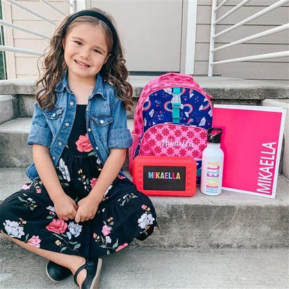Personalization Universe and Stephen Joseph Personalized Kids Backpack - Rainbow Embroidered All Over Print, Custom Name, Adjustable Straps, Multiple Pockets, 12" x16, Girls Backpack - style: Rainbow