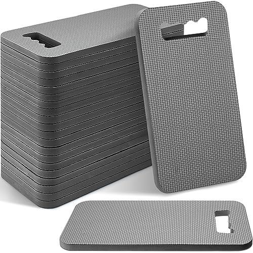 Riakrum 20 Pcs Garden Kneeling Pad Garden Knee Pad Thick Foam Knee Mat Waterproof Cushion for Kneeling Multi Functional and Church Kneeler for Praying, Baby Bath, Yoga, 15.4 x 6.7 Inch (Gray) - color: Gray