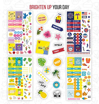 Vladi Creative Monthly Aesthetic Planner Stickers – 718 Matte, 13 Sheets of Seasonal, Holiday, Functional & Productivity Planner Stickers – Easy-Peel Set for Journals, Calendars & Scrapbooking