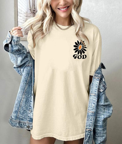 Christian Shirts for Women Jesus Shirt Christian Graphic Tees - color: Apricot, size: Small