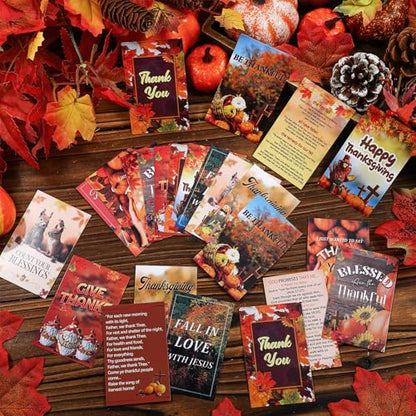 Marspark 240 Pcs Fall Thanksgiving Gospel Tracts Cards - style: Thanksgiving Day