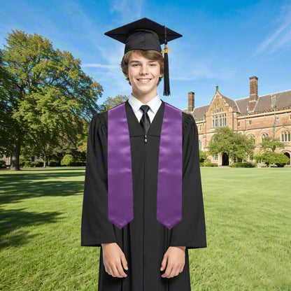 Newrara Graduation Stole - color: Purple