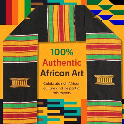 Kwabla's Kente Graduation Stole 2026 | Kente Stole Class of 2026 | Kente Graduation Sash 2026 - color: Black Girl Magic Graduation Stole 2026
