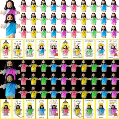 CroBlissful 60 Sets Mini Jesus Figurines Bulk,Multiple Styles - style: Multiple Styles