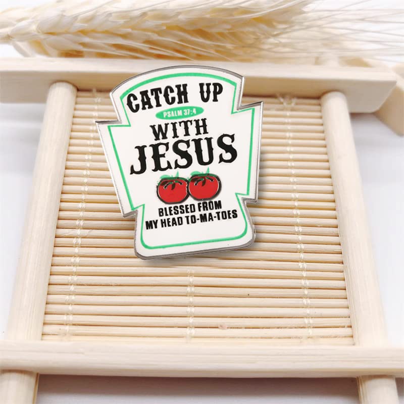 GuDeKe Catch Up with Jesus Christian Lapel Pins