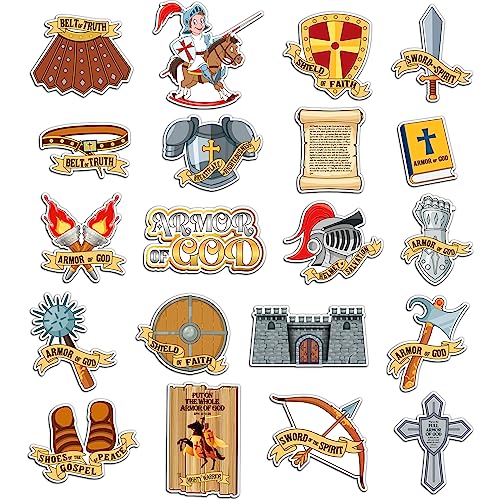 Junkin 500 Pcs Armor of God Stickers Medieval Knight Sunday School Rewards