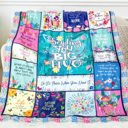 Get Well Gifts for Women, Inspirational Healing Hug Blanket 60"X50" - color: Green-hug